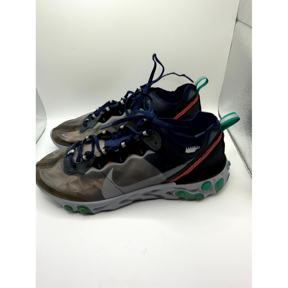 Nike React Element 87 Men 10.5 Sneaker Neptune Green Black Running Athletic Shoe - Picture 3 of 10
